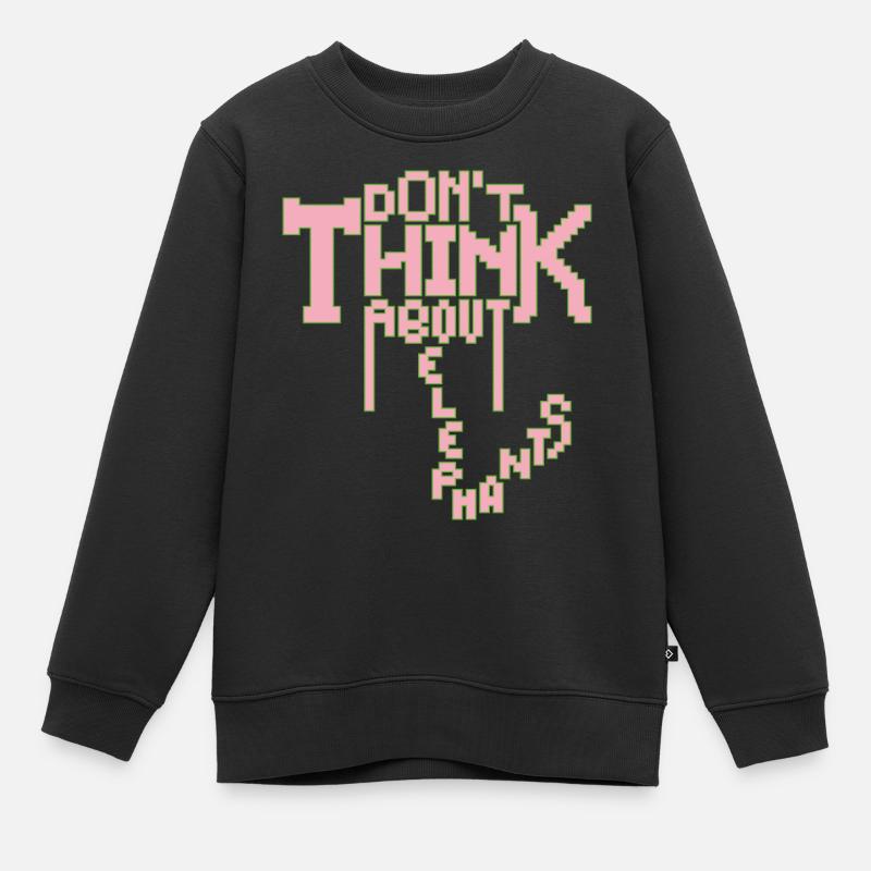 ÉLÉPHANT - Sweat Premium enfant bio - noir