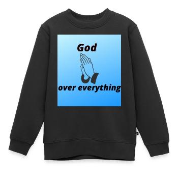 God over everything - Sweat Premium enfant bio - noir - Devant - AI Model Kid Female (0cm)