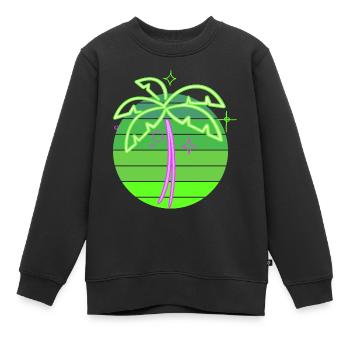 Neonpalme - Kinder Premium Organic Sweatshirt - Schwarz - Vorne - AI Model Kid Female (0cm)