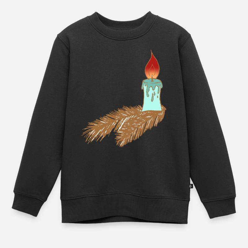 Christmascandle - Kinder Premium Organic Sweatshirt - Schwarz
