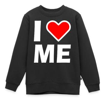 I love me - Kinder Premium Organic Sweatshirt - Schwarz - Vorne - AI Model Kid Female (0cm)