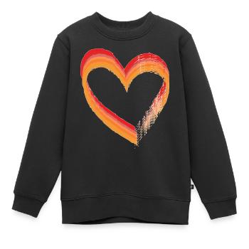 Herz der Farbe - Kinder Premium Organic Sweatshirt - Schwarz - Vorne - AI Model Kid Female (0cm)
