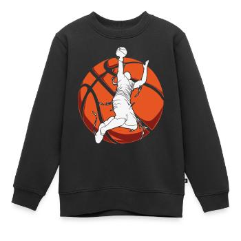 Basketball Basketballer - Kinder Premium Organic Sweatshirt - Schwarz - Vorne - AI Model Kid Female (0cm)