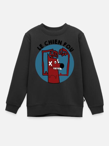 lechienfou02 - Sweat Premium enfant bio - noir
