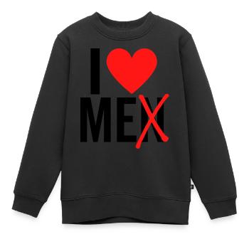 J’aime les hommes Je m’aime - Sweat Premium enfant bio - noir - Devant - AI Model Kid Female (0cm)