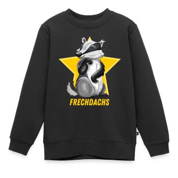 Frechdachs - Kinder Premium Organic Sweatshirt - Schwarz - Vorne - AI Model Kid Female (0cm)
