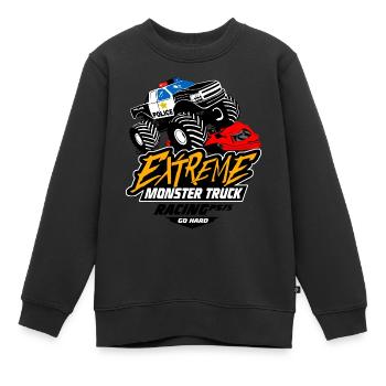 Monster Truck - Pickup - Big Foot - Kinder Premium Organic Sweatshirt - Schwarz - Vorne - AI Model Kid Female (0cm)