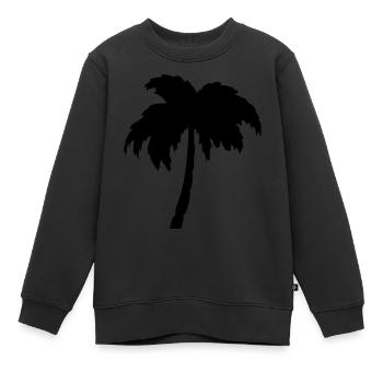 Palmier - Sweat Premium enfant bio - noir - Devant - AI Model Kid Female (0cm)