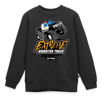 Monster Truck - Pickup - Big Foot - Kinder Premium Organic Sweatshirt - Schwarz - Vorne - AI Model Kid Female (0cm)