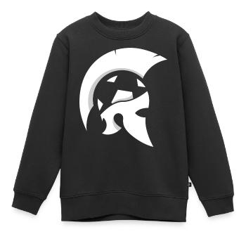 Sparta Helm Logo - Kinder Premium Organic Sweatshirt - Schwarz - Vorne - AI Model Kid Female (0cm)