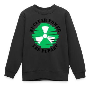 L’énergie nucléaire, oui s’il vous plaît, l’énergie nucléaire - Sweat Premium enfant bio - noir - Devant - AI Model Kid Female (0cm)