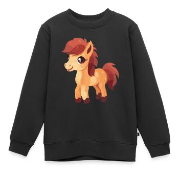 Little Pony - Kids Premium Organic Sweatshirt - black - Front - AI Model Kid Female (0cm)