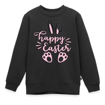 Joyeuses Pâques - Sweat Premium enfant bio - noir - Devant - AI Model Kid Female (0cm)