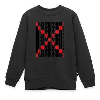 i love you - Kinder Premium Organic Sweatshirt - Schwarz - Vorne - AI Model Kid Female (0cm)