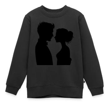 Mariage de couple Mariage de couple - Sweat Premium enfant bio - noir - Devant - AI Model Kid Female (0cm)