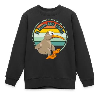 Keine Ahnung - Kinder Premium Organic Sweatshirt - Schwarz - Vorne - AI Model Kid Female (0cm)
