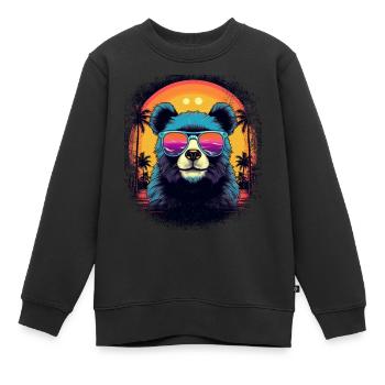 Idée cadeau Polar Bear Bday Brown Bear Awesome Koala - Sweat Premium enfant bio - noir - Devant - AI Model Kid Female (0cm)
