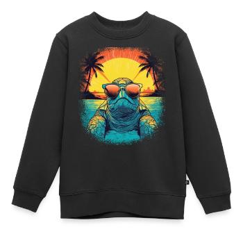 Idée cadeau géniale idée de cadeau idée de présentation - Sweat Premium enfant bio - noir - Devant - AI Model Kid Female (0cm)