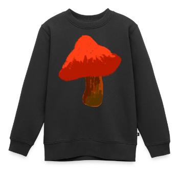 Pilzsammler und Hobbykoch - Kinder Premium Organic Sweatshirt - Schwarz - Vorne - AI Model Kid Female (0cm)