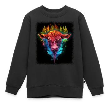 Désarmement Mouvement de la Paix Hippie Cool - Sweat Premium enfant bio - noir - Devant - AI Model Kid Female (0cm)