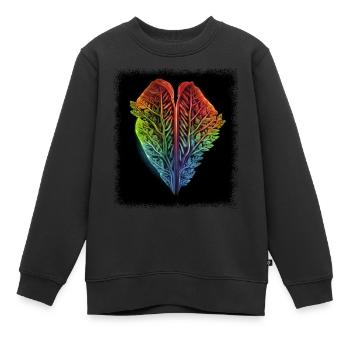 Peace for Paris Hippie Festival Cadeau Symbole de la Paix - Sweat Premium enfant bio - noir - Devant - AI Model Kid Female (0cm)