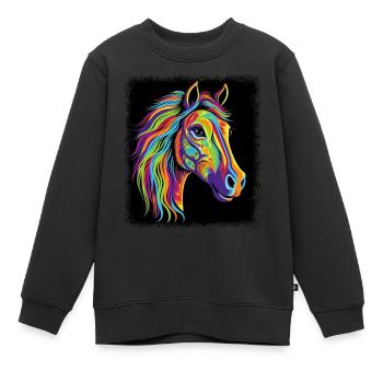 bday peace movement quote counterculture fun - Kinder Premium Organic Sweatshirt - Schwarz - Vorne - AI Model Kid Female (0cm)