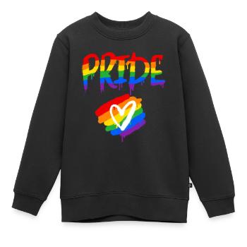 Stolz - Kinder Premium Organic Sweatshirt - Schwarz - Vorne - AI Model Kid Female (0cm)