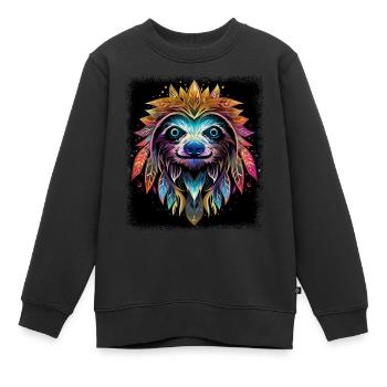 Désarmement Vert Paix Mondiale Hippie Pride Love - Sweat Premium enfant bio - noir - Devant - AI Model Kid Female (0cm)