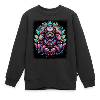 team cool sloth bible verse sloth clothing darth - Kinder Premium Organic Sweatshirt - Schwarz - Vorne - AI Model Kid Female (0cm)
