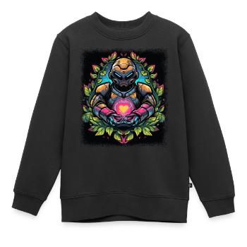 funny sayings animals darth birthday greeting - Kinder Premium Organic Sweatshirt - Schwarz - Vorne - AI Model Kid Female (0cm)