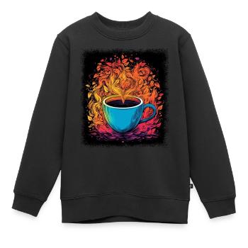 Enfant 60s geek désarmement paix pour Paris - Sweat Premium enfant bio - noir - Devant - AI Model Kid Female (0cm)