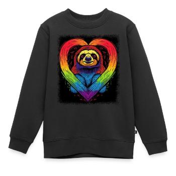 funny quote animal joke animals sloth hoodie darth - Kinder Premium Organic Sweatshirt - Schwarz - Vorne - AI Model Kid Female (0cm)