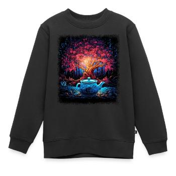 Idée cadeau Anniversaire Cadeau Festival hippie - Sweat Premium enfant bio - noir - Devant - AI Model Kid Female (0cm)