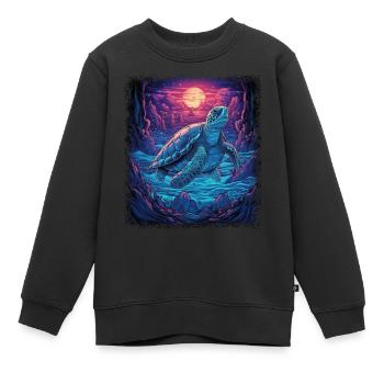 Fun Peace Funky Global Peace Geek Peace Symbol - Sweat Premium enfant bio - noir - Devant - AI Model Kid Female (0cm)