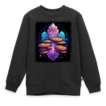 Désarmement de la famille hippie festival enfant - Sweat Premium enfant bio - noir - Devant - AI Model Kid Female (0cm)