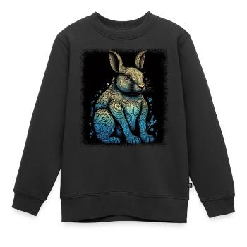 animal print squirrel babysitter animal welfare - Kinder Premium Organic Sweatshirt - Schwarz - Vorne - AI Model Kid Female (0cm)