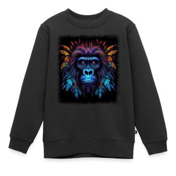 Idée cadeau amour contre-culture cadeau idée cadeau - Sweat Premium enfant bio - noir - Devant - AI Model Kid Female (0cm)