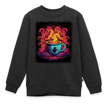 sayings counterculture 1960s peace movement - Kinder Premium Organic Sweatshirt - Schwarz - Vorne - AI Model Kid Female (0cm)