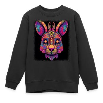 cool baby panda - Kinder Premium Organic Sweatshirt - Schwarz - Vorne - AI Model Kid Female (0cm)
