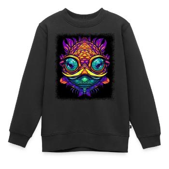 Humour Axie Tournois de pêche Pêche à l’achigan Drôle - Sweat Premium enfant bio - noir - Devant - AI Model Kid Female (0cm)