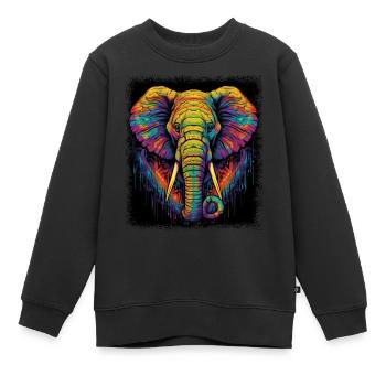 present birthday present funky gift idea anti war - Kids Premium Organic Sweatshirt - black - Front - AI Model Kid Female (0cm)