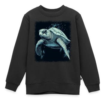 Terre Planète Climat Défense des animaux Fun - Sweat Premium enfant bio - noir - Devant - AI Model Kid Female (0cm)