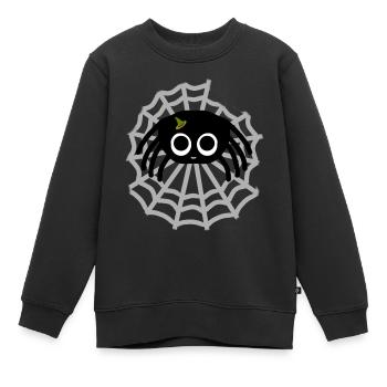 Ich bin eine Spinne! - Kinder Premium Organic Sweatshirt - Schwarz - Vorne - AI Model Kid Female (0cm)