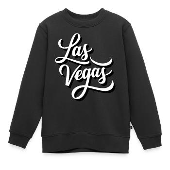 Las Vegas - Sweat Premium enfant bio - noir - Devant - AI Model Kid Female (0cm)