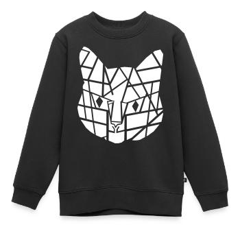 Cute Kitty Cat - Kids Premium Organic Sweatshirt - black - Front - AI Model Kid Female (0cm)