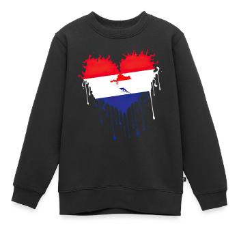 Kroatien hrvatska kroatien hrv hr reisen tourismus - Kinder Premium Organic Sweatshirt - Schwarz - Vorne - AI Model Kid Female (0cm)