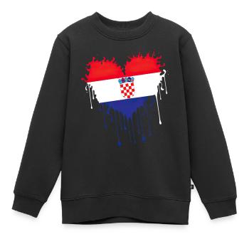 Kroatien hrvatska kroatien hrv hr reisen tourismus - Kinder Premium Organic Sweatshirt - Schwarz - Vorne - AI Model Kid Female (0cm)