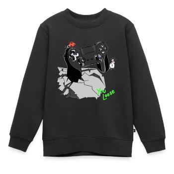 Controller Gamepad Wolly Sheepling - Kinder Premium Organic Sweatshirt - Schwarz - Vorne - AI Model Kid Female (0cm)