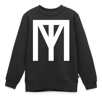 TM MT Logo Vecteur - Sweat Premium enfant bio - noir - Devant - AI Model Kid Female (0cm)