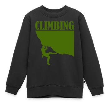 climbing - Kinder Premium Organic Sweatshirt - Schwarz - Vorne - AI Model Kid Female (0cm)